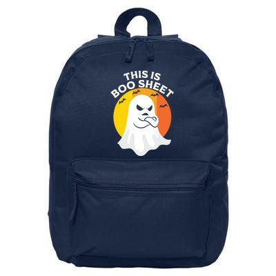 This Is Boo Sheet Ghost Retro Halloween Costume 16 in Basic Backpack
