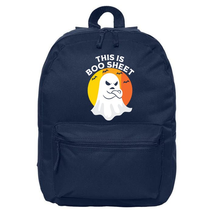 This Is Boo Sheet Ghost Retro Halloween Costume 16 in Basic Backpack