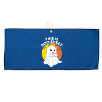 This Is Boo Sheet Ghost Retro Halloween Costume Large Microfiber Waffle Golf Towel