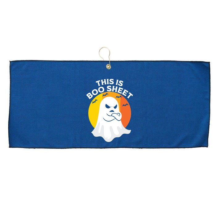This Is Boo Sheet Ghost Retro Halloween Costume Large Microfiber Waffle Golf Towel