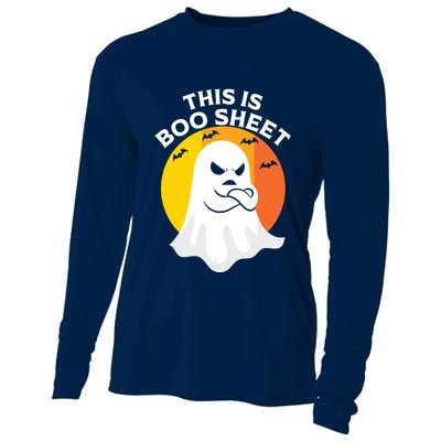 This Is Boo Sheet Ghost Retro Halloween Costume Cooling Performance Long Sleeve Crew