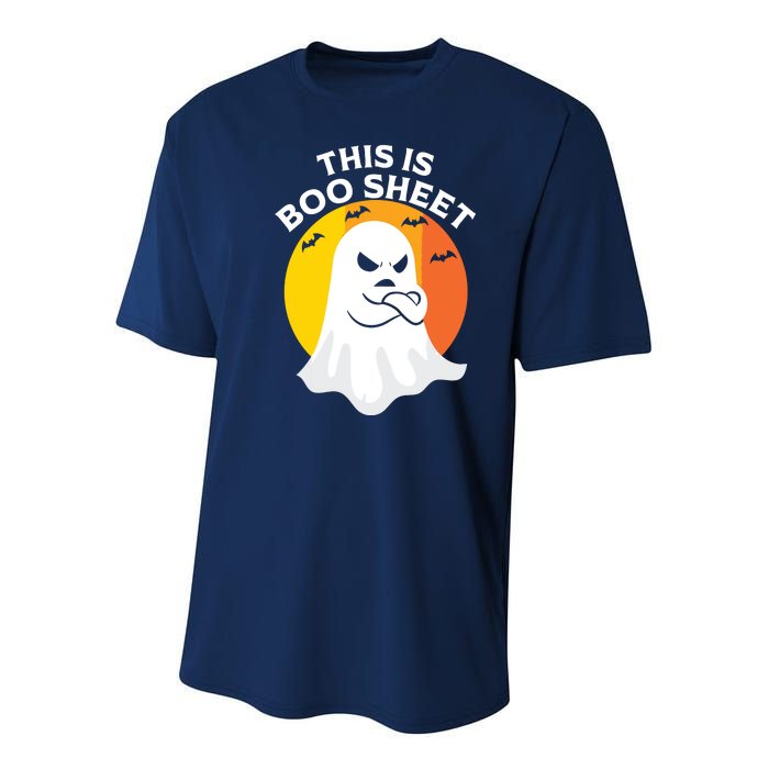 This Is Boo Sheet Ghost Retro Halloween Costume Youth Performance Sprint T-Shirt