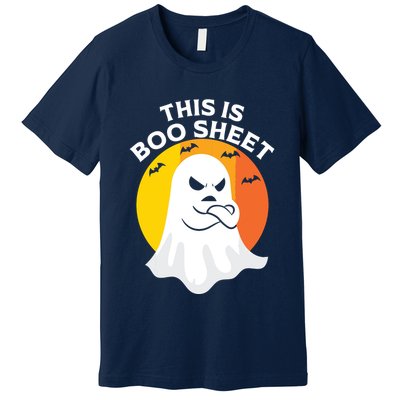 This Is Boo Sheet Ghost Retro Halloween Costume Premium T-Shirt
