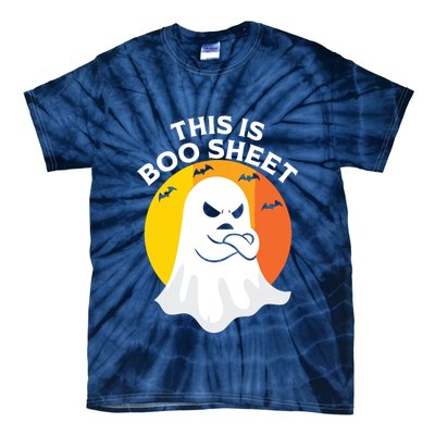 This Is Boo Sheet Ghost Retro Halloween Costume Tie-Dye T-Shirt