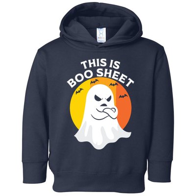 This Is Boo Sheet Ghost Retro Halloween Costume Toddler Hoodie