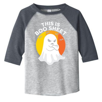 This Is Boo Sheet Ghost Retro Halloween Costume Toddler Fine Jersey T-Shirt