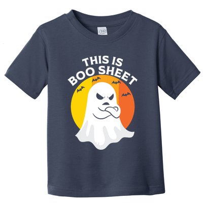 This Is Boo Sheet Ghost Retro Halloween Costume Toddler T-Shirt