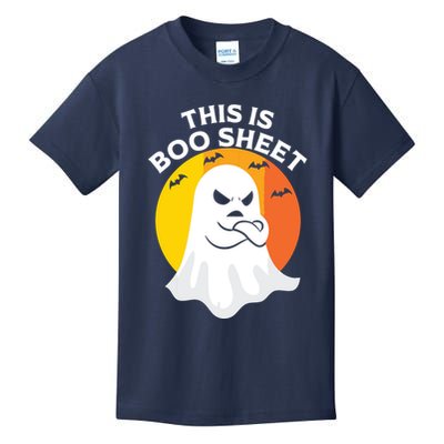 This Is Boo Sheet Ghost Retro Halloween Costume Kids T-Shirt