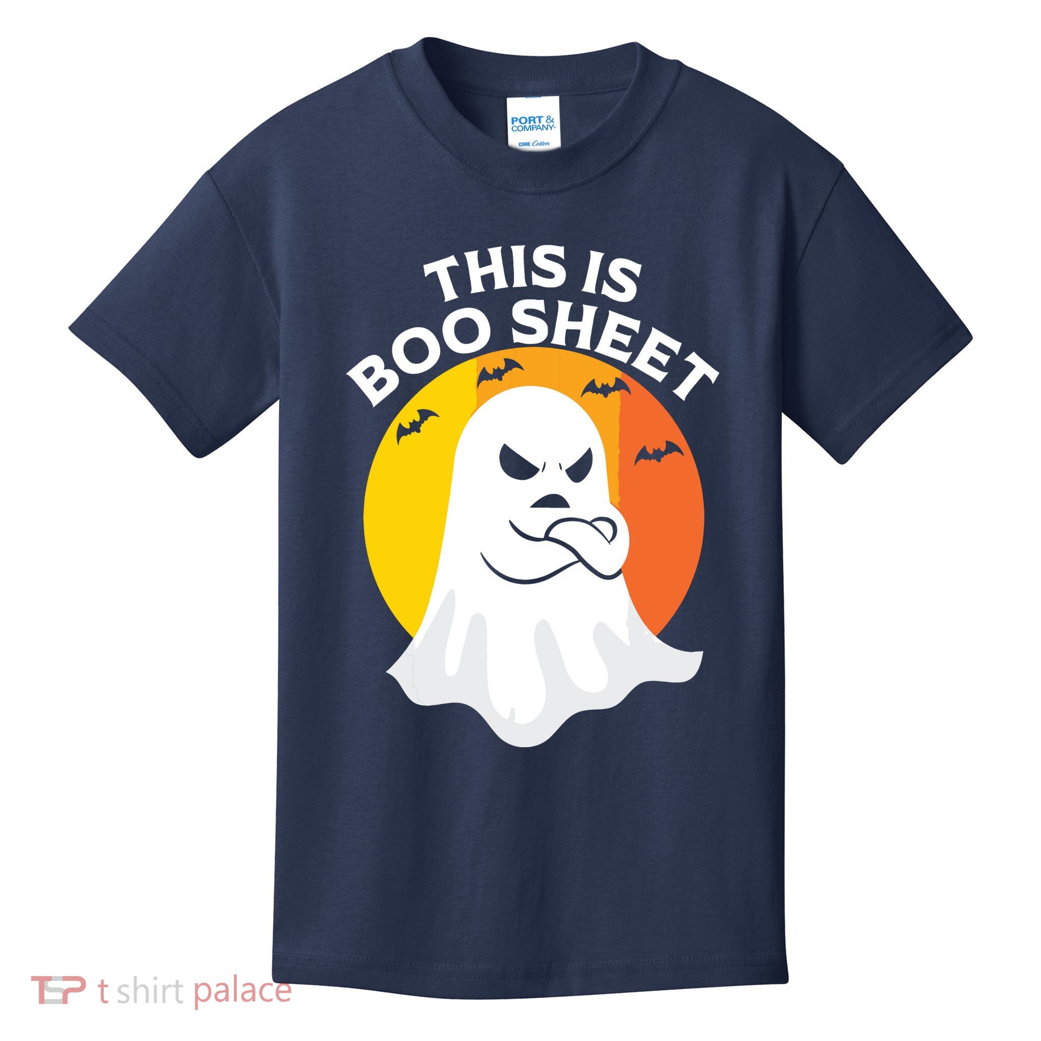 This Is Boo Sheet Ghost Retro Halloween Costume Kids T-Shirt