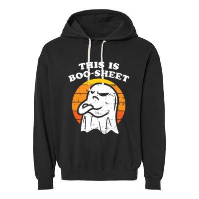 This Is Boosheet Ghost Halloween Garment-Dyed Fleece Hoodie