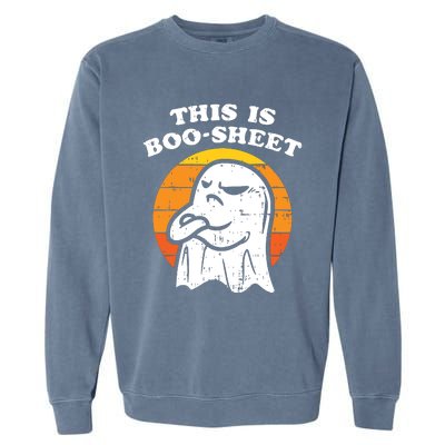 This Is Boosheet Ghost Halloween Garment-Dyed Sweatshirt