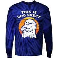 This Is Boosheet Ghost Halloween Tie-Dye Long Sleeve Shirt