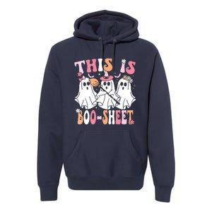 This Is Boosheet Halloween Ghost Costume Retro Groovy Premium Hoodie