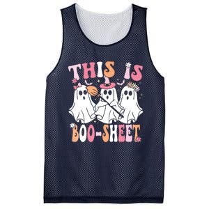 This Is Boosheet Halloween Ghost Costume Retro Groovy Mesh Reversible Basketball Jersey Tank