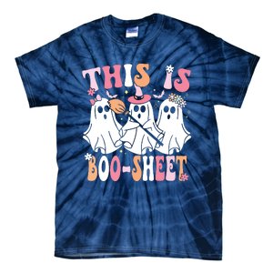 This Is Boosheet Halloween Ghost Costume Retro Groovy Tie-Dye T-Shirt