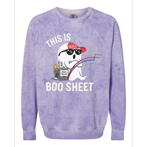 This Is Boo Sheet Election Day Ghost Of Trump Voter Colorblast Crewneck Sweatshirt