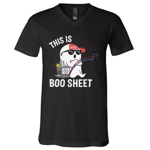 This Is Boo Sheet Election Day Ghost Of Trump Voter V-Neck T-Shirt