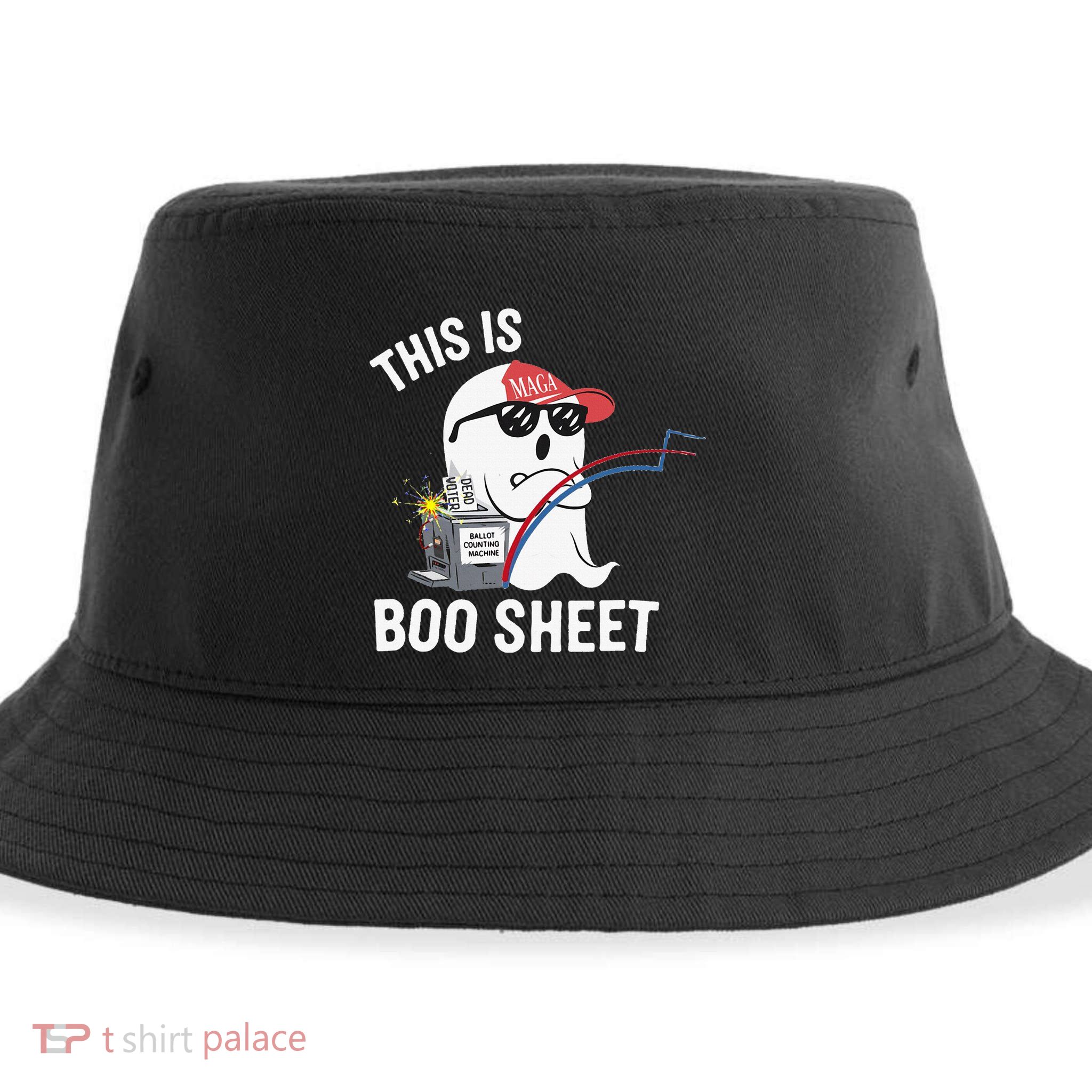 This Is Boo Sheet Election Day Ghost Of Trump Voter Sustainable Bucket Hat