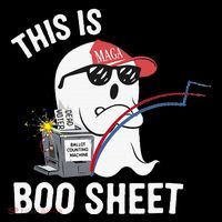 This Is Boo Sheet Election Day Ghost Of Trump Voter Sustainable Bucket Hat