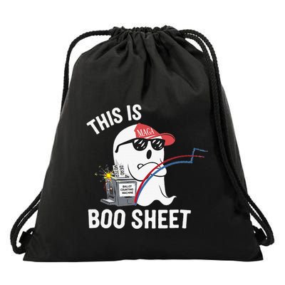 This Is Boo Sheet Election Day Ghost Of Trump Voter Drawstring Bag