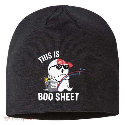 This Is Boo Sheet Election Day Ghost Of Trump Voter Sustainable Beanie