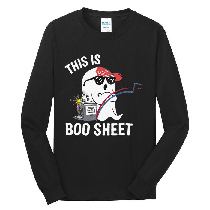 This Is Boo Sheet Election Day Ghost Of Trump Voter Tall Long Sleeve T-Shirt