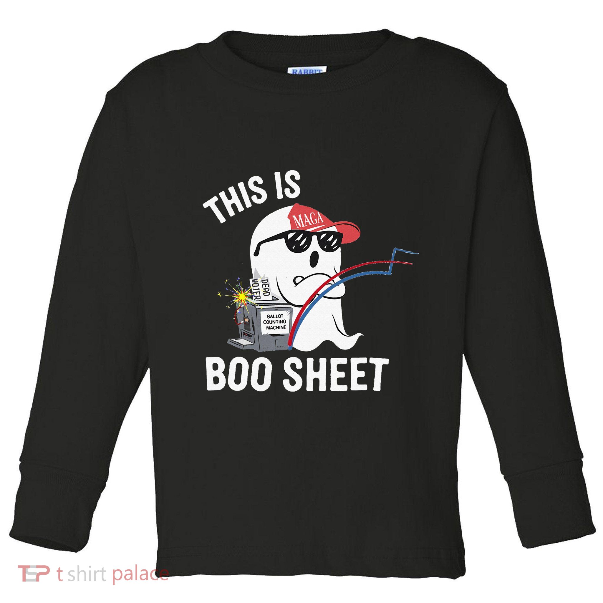 This Is Boo Sheet Election Day Ghost Of Trump Voter Toddler Long Sleeve Shirt