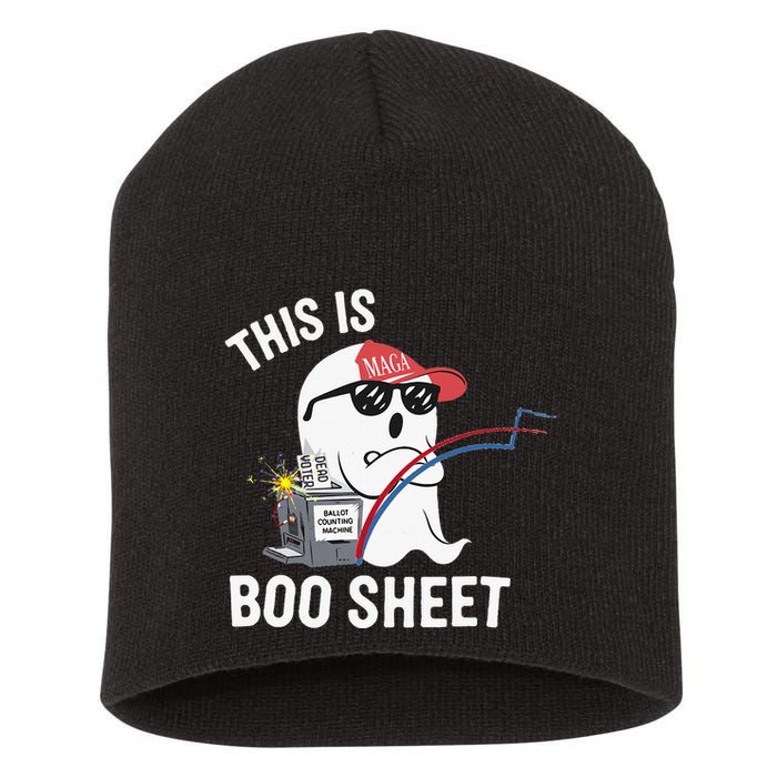 This Is Boo Sheet Election Day Ghost Of Trump Voter Short Acrylic Beanie