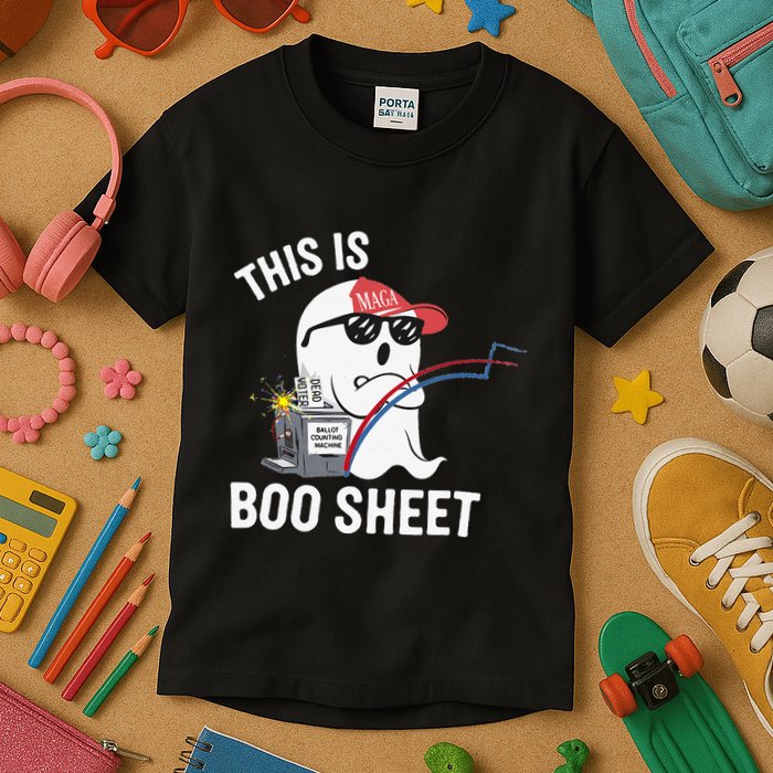 This Is Boo Sheet Election Day Ghost Of Trump Voter Kids T-Shirt
