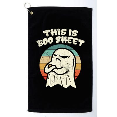 This Is Boo Sheet Ghost Retro Halloween Costume Platinum Collection Golf Towel