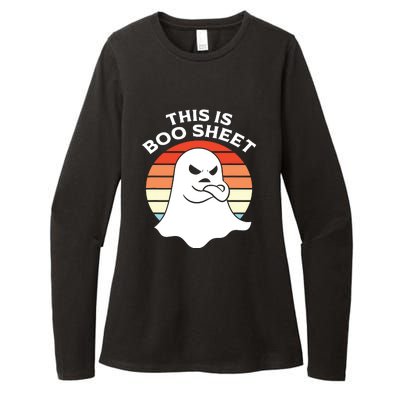 This Is Boo Sheet Ghost Retro Halloween Costume Womens CVC Long Sleeve Shirt