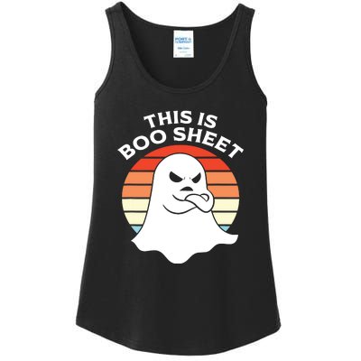 This Is Boo Sheet Ghost Retro Halloween Costume Ladies Essential Tank