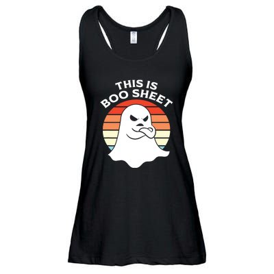 This Is Boo Sheet Ghost Retro Halloween Costume Ladies Essential Flowy Tank