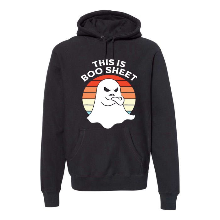 This Is Boo Sheet Ghost Retro Halloween Costume Premium Hoodie