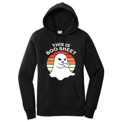 This Is Boo Sheet Ghost Retro Halloween Costume Women's Pullover Hoodie