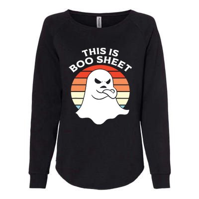 This Is Boo Sheet Ghost Retro Halloween Costume Womens California Wash Sweatshirt