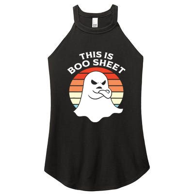 This Is Boo Sheet Ghost Retro Halloween Costume Women's Perfect Tri Rocker Tank