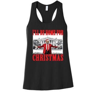 Trump ILl Be Home For Christmas Women's Racerback Tank