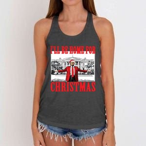 Trump ILl Be Home For Christmas Women's Knotted Racerback Tank