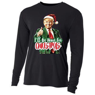 Trump ILl Be Home For Christmas Cooling Performance Long Sleeve Crew