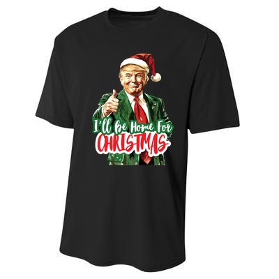 Trump ILl Be Home For Christmas Performance Sprint T-Shirt