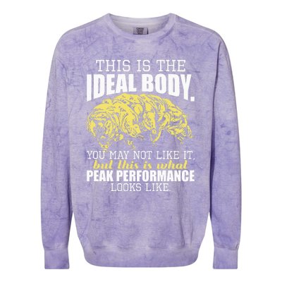 The Ideal Body You May Not Like It Tardigrade Moss Piglet Colorblast Crewneck Sweatshirt