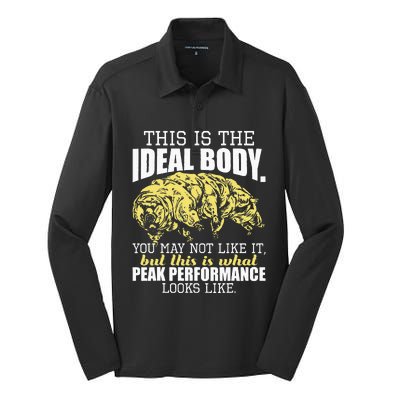 The Ideal Body You May Not Like It Tardigrade Moss Piglet Silk Touch Performance Long Sleeve Polo