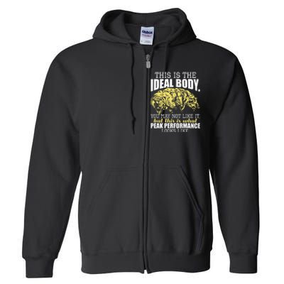 The Ideal Body You May Not Like It Tardigrade Moss Piglet Full Zip Hoodie