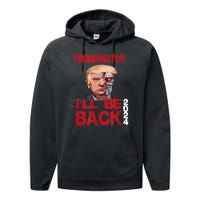 Trumpinator I'll Be Back 2024 Performance Fleece Hoodie