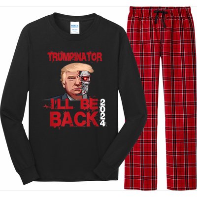 Trumpinator I'll Be Back 2024 Long Sleeve Pajama Set