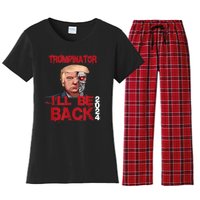 Trumpinator I'll Be Back 2024 Women's Flannel Pajama Set