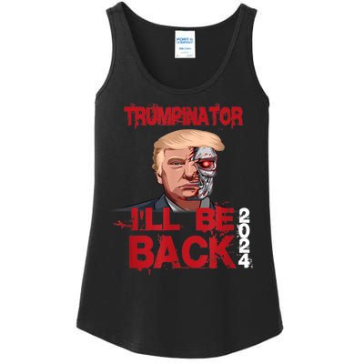 Trumpinator I'll Be Back 2024 Ladies Essential Tank