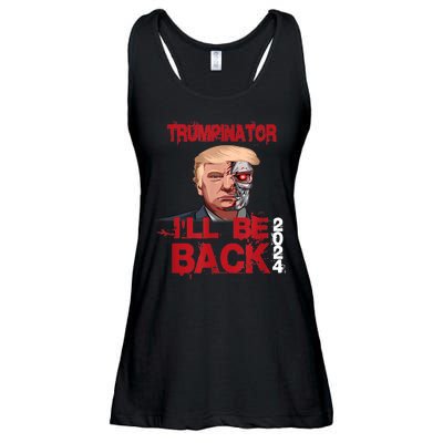 Trumpinator I'll Be Back 2024 Ladies Essential Flowy Tank