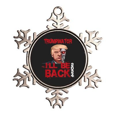 Trumpinator I'll Be Back 2024 Metallic Star Ornament